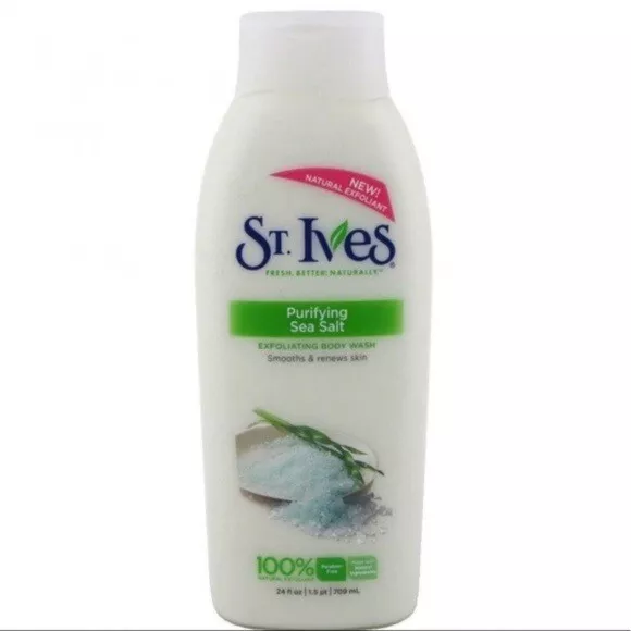 St. Ives Purifying Sea Salt Exfoliating Body Wash 13.5 Fl Oz