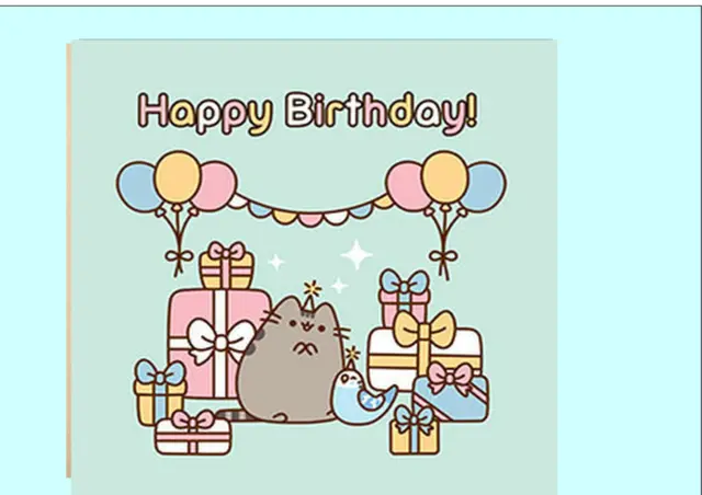 Pusheen the Cat - Birthday Card / Birthday Cards Kawaii Mothers Day Cards