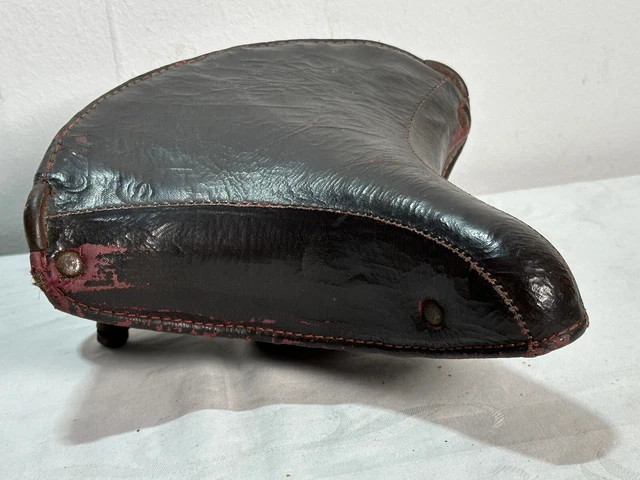 Vecchio Adler Sella IN Pelle Anteguerra Nichel
