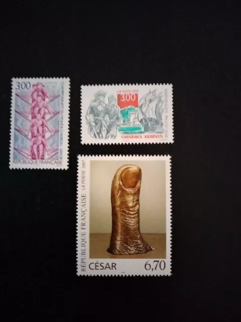 Timbres De France, Neufs**,N3102 au 3104, Année 1997