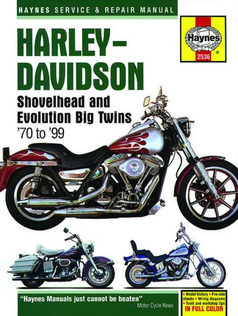 Manuale di Riparazione Harley Davidson Shovelhead & Evolution 1970 - 1999