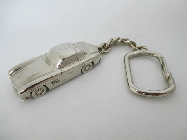 Porte-clés Mercedes-Benz 300 SL Burago 1/87 - Modèle Chromé, échelle, Made In Italie