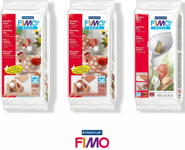 FIMO AIR BASIC MODELLIERMASSE - 1000g - FARBEN AUSWAHL - STAEDTLER  # NEU OVP