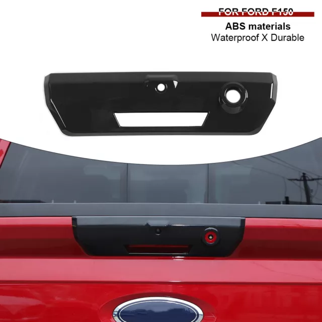 Rear Trunk Tailgate Door Handle Cover Trim Shell Bezel For Ford F150 2021+ Black