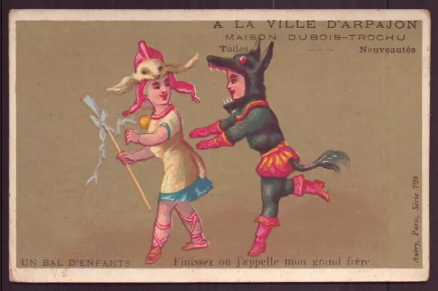 Chromo " A la ville d'Arpajon " Un bal d'enfants, Finissez ou ...