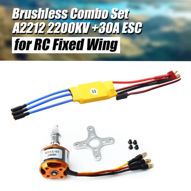 A2212 2200KV Brushless Motor 30A ESC Combo Set for RC FixedWing Plane Helicopter