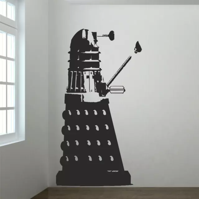 LARGE DR WHO DALEK CHILDRENS BEDROOM WALL ART MURAL STICKER 2-6ft VINYL TRANSFER