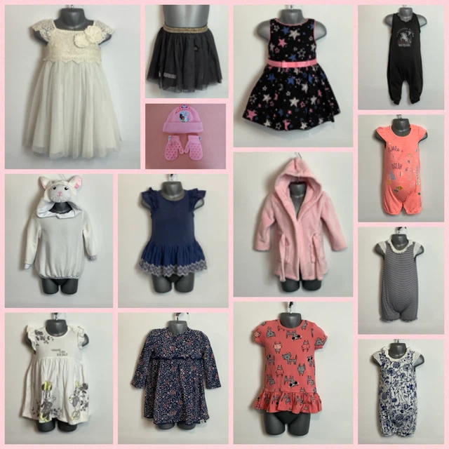Baby Girls Clothes Dress & Playsuit Bundle 12-18 months - Choose Item