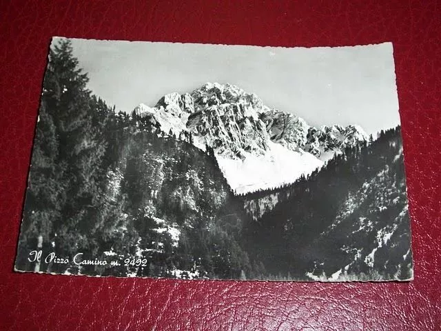 Cartolina Il Pizzo Camino - Scorcio panoramico 1958