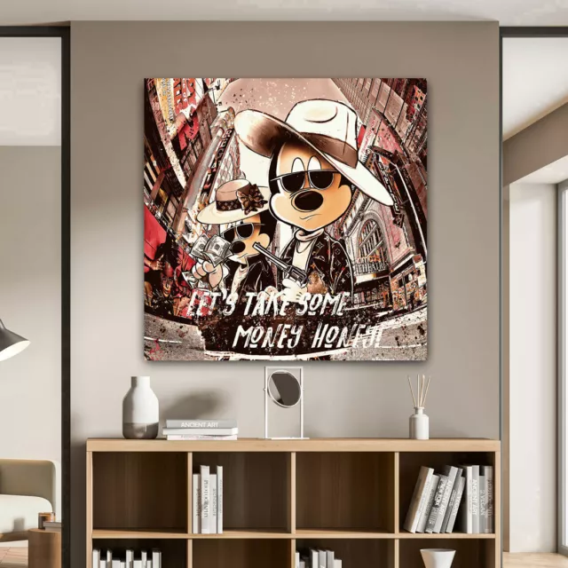 Leinwand Bild Micky und Minnie Pop Art Maus Wand Bilder Wohnzimmer Büro Bild