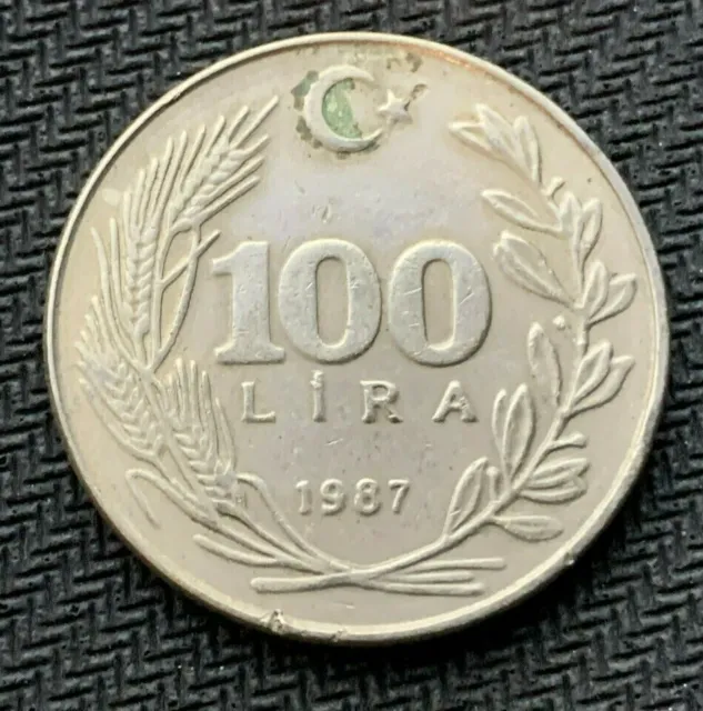 1987 Turkey 100 Lira Coin    #B994