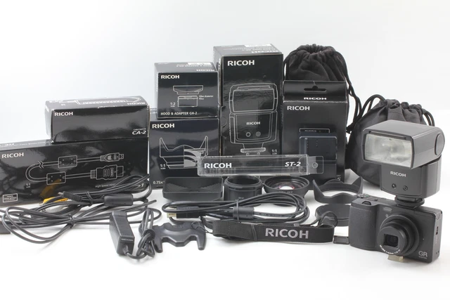 Special Bundle [N MINT w/ GH-2 GW-2 GF-1] RICOH GR DIGITAL IV 10.4MP Black JAPAN