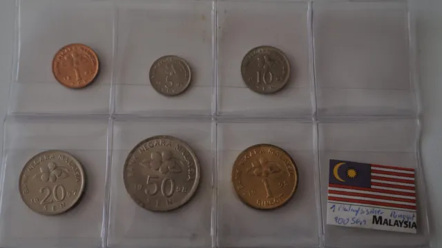 Malaysia KMS Kursmünzensatz 1995-1998  unz.