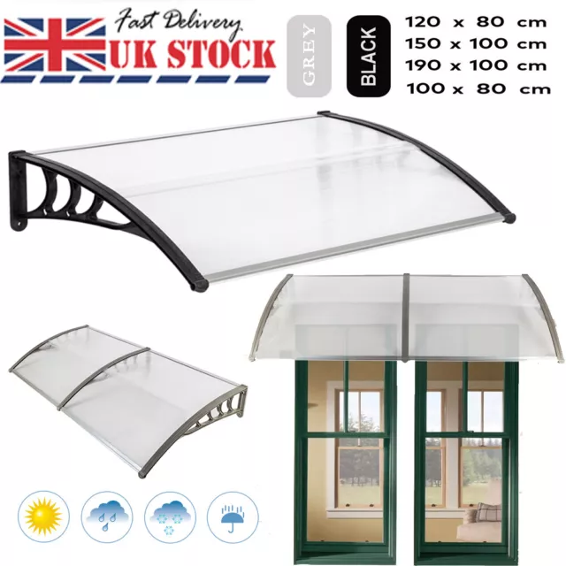 Outdoor Window Door Canopy Awning Shelter Front Porch Rain Cover Shade Patio UK