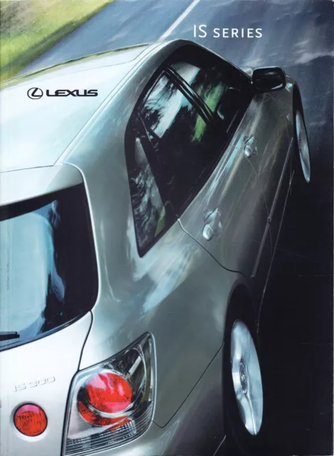 LEXUS IS SERIES IS200, IS300 and SportCross October 2001 Sales Brochure and Spec