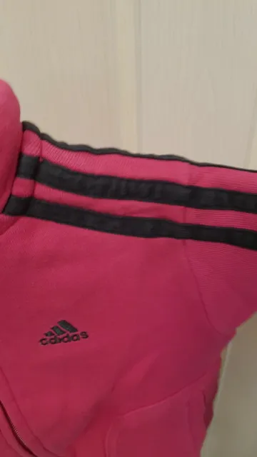 Top Adidas rosa cerniera intera per ragazza taglia 1-2 anni D15 C 4