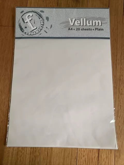A4 Vellum 20 Sheets Plain RRP $16