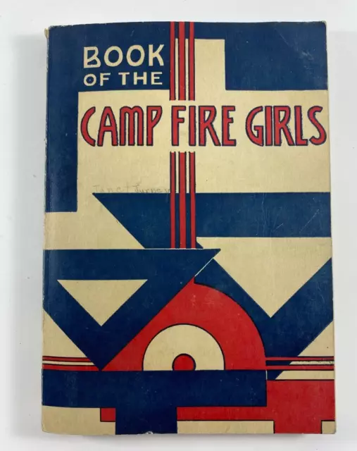 Vintage Camp Fire Girl Book Of The CampFire Girls Art Deco Cover