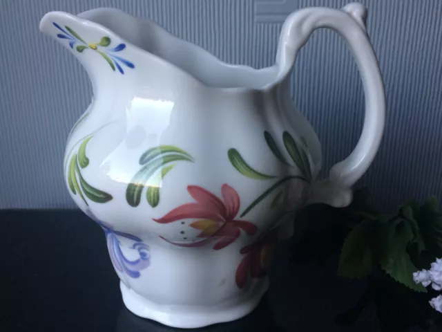 Antique Royal DOULTON Jug / Pitcher Ceramic FLORAL Pottery Wine Carafe / Jug 1L