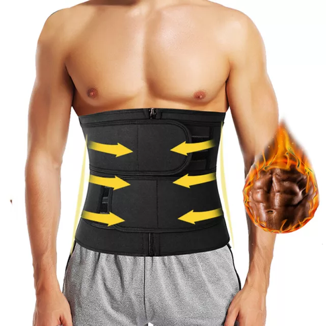 Men Neoprene Gym Sauna Sweat Body Shaper Slimming Belt Gym Waist Trainer Trimmer