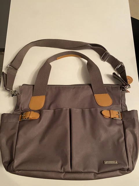 Storksak Baby Changing Shoulder Bag Grey/brown Colour Pre Owner