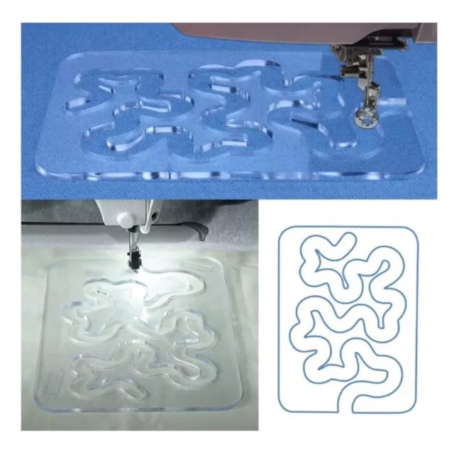 Transparent Acrylic Quilting Template for Sewing Machine