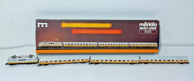 Z Scale Marklin 8155 Electric Locomotive Passenger Lufthansa Airport Express Set