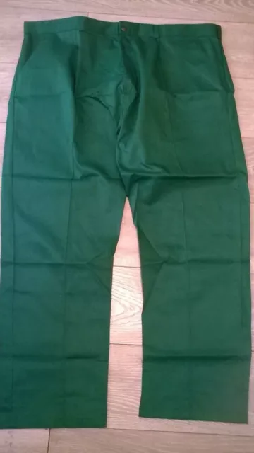 Mens Big large tall trousers Green Work Ambulance Workwear, long leg TR277 54"