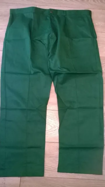 Mens trousers Green work Vet ambulance Hospital Waist 32", Extra Long Leg TR295