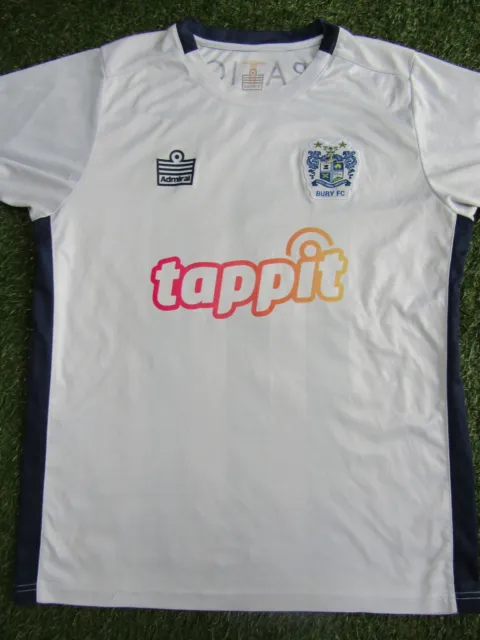 Bury FC 2015-2016 Home Football Shirt - Size Large Mens - Admiral