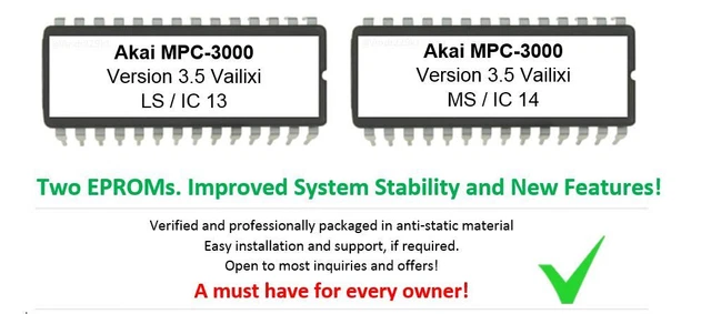 Akai MPC 3000 - OS Version 3.50 Vailixi Firmware Chips Sampler Drummachine *NEW*