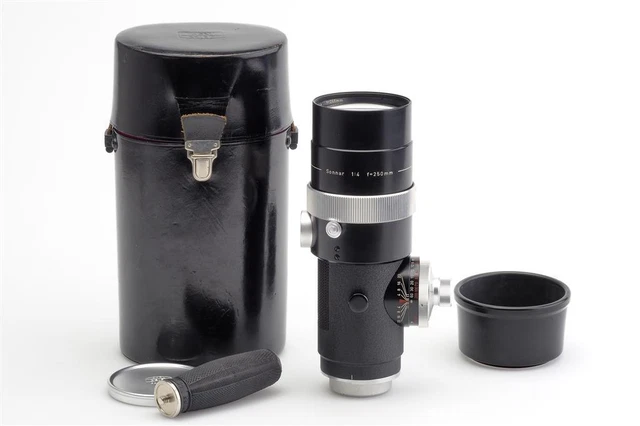 Carl Zeiss f. Contarex Sonnar 4/250mm Olympic w. Case (1679765137)
