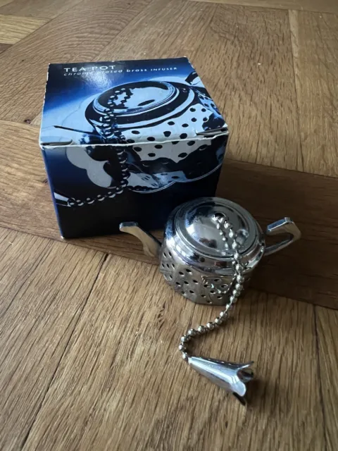 Whittard Chrome plated brass Teatime infuser tea strainer For Loose Tea