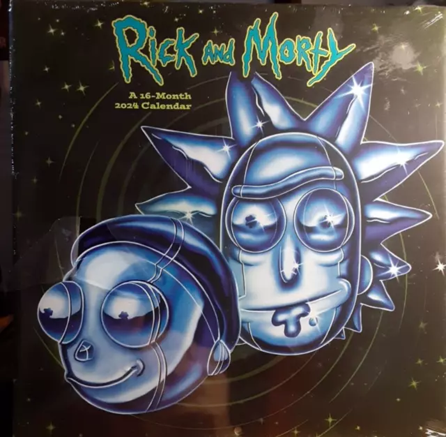 2024 RICK AND Morty Cartoon Network 16 month Wall CalendarDouble Time
