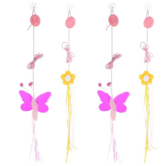 4 Pcs Cute Cat Chew Toys Door Hanging Self Play Cat Toys Cat Toy Rope