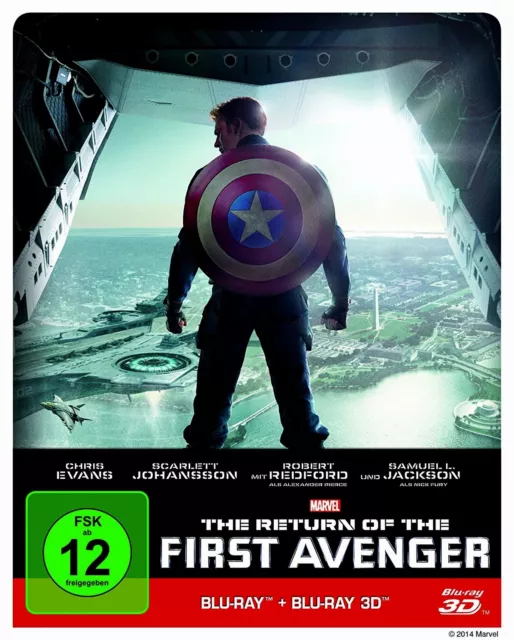 The Return Of The First Avenger 3D --- Captain America 2 --- Steelbook / 3D + 2D