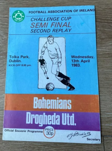 Bohemians V Drogheda United - Fai Cup Semi-Final 2Nd Replay - 13/4/1983