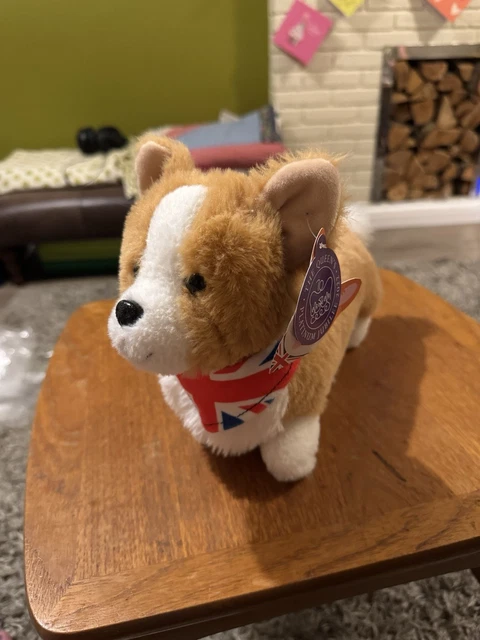 QUEEN'S PLATINUM JUBILEE Plush Soft Toy Corgi Dog 9" with Tags 2022 £16 ...