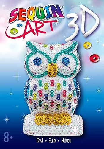 Neu Pailletten Kunst 3D Eule Basteln Set