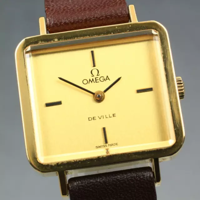 VIntage Exc+5 Omega De Ville ANDREW GRIMA Cal. 625 Women's Manual Watch Gold