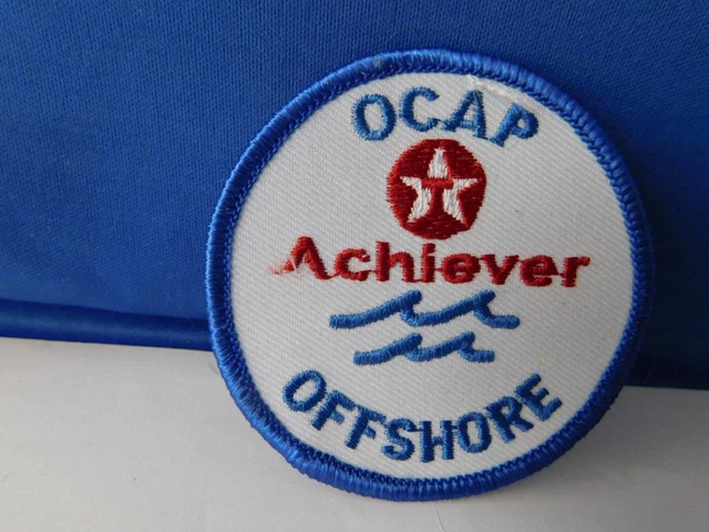 Texaco Oil Gas Station  Ocap Offshore Achiever Award Vintage Patch Badge