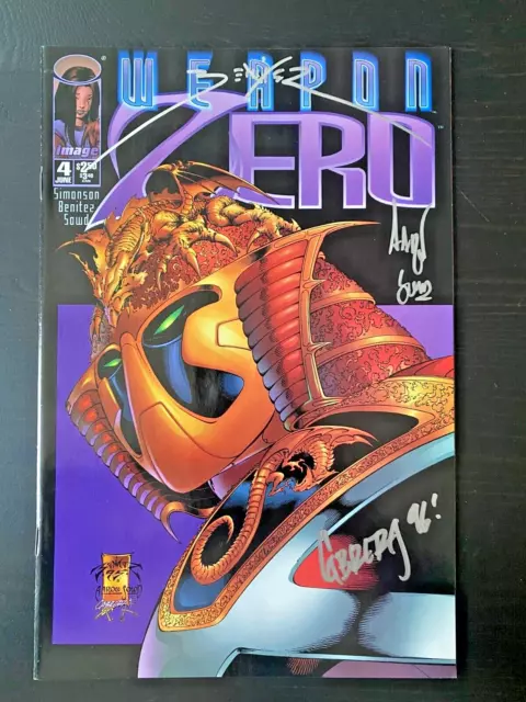 Image Comics WEAPON ZERO # 4 Signed by Joe Benitez, Nathan Cabrera & Aaron Sowd