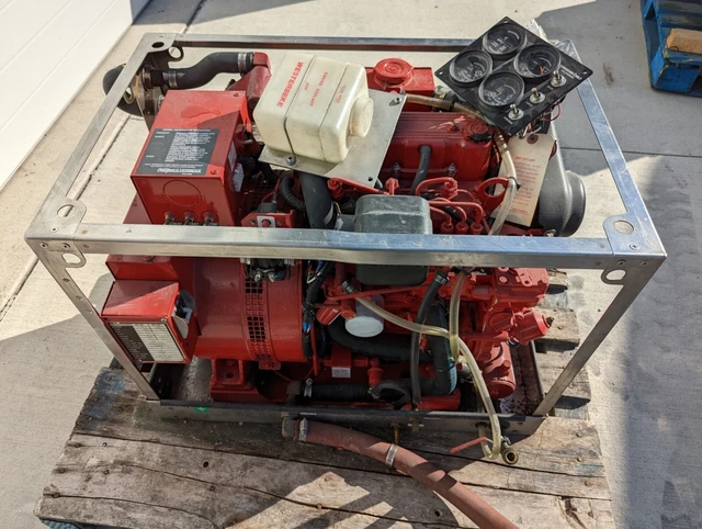 Westerbeke 7.6BTD , 7.6 kW  Marine Diesel Generator with Control Panel