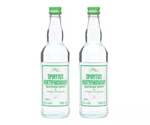 Polmos Spirytus Rektykiowany (Rectified Spirit) Polish Vodka (500ml) - 2 Bottles