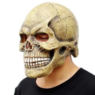 Teschio Maschera Completo Testa da Halloween Realistico Lattice Costume Horror