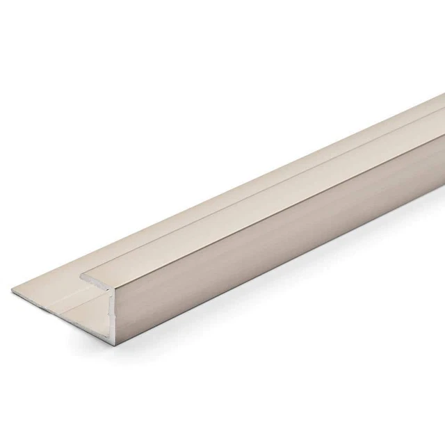 Floor Transition Strip Aluminum 8mm 1 in. x 84 in. Satin Nickel Square Shape