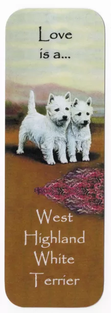 West Highland White Terrier Westie Beautiful Dog Bookmark Great Gift