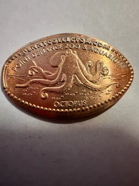 Point Defiance Zoo Aquarium Octopus Elongated Penny Pressed Coin Souvenir
