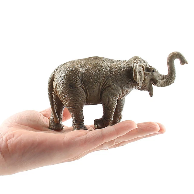 Children's Simulation Solid Elephant Static Model Male Asian Elephant Elephant