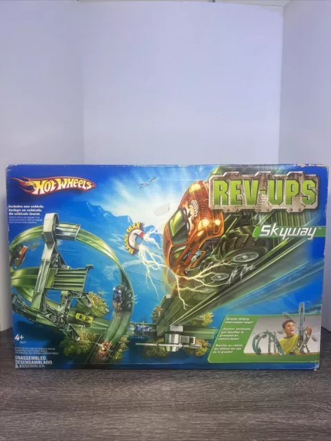 HOT WHEELS SKYWAY Rev Ups Stunt Car Track Set 20.99 PicClick